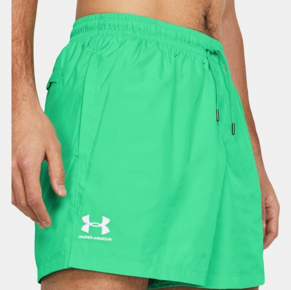 Under Armour Men's Icon Volley Short 5.5" NWT Size Medium (Vapor Green/White) - Picture 2 of 16